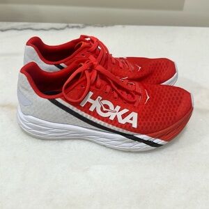 HOKA Rocket X, Women's 7.5, worn 3x, Red/White